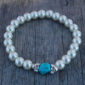 Glass Pearl Bracelet,Good Luck Bracelet,Mala Bracelet,Yoga Bracelet,8mm Beads